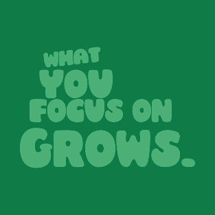 What you Focus on Grows! Positive Visualization Motivation T-Shirt