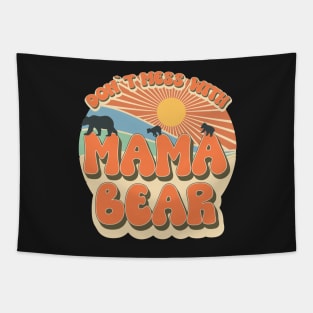 Don't mess with mama bear Hippie style Tapestry