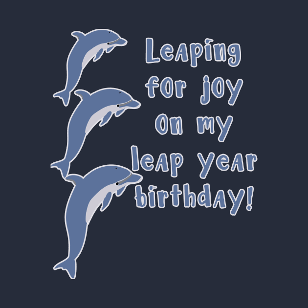 Cute Leaping Whales LEAP YEAR Birthday by Scarebaby