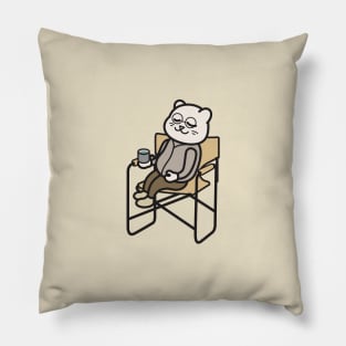 Cat on Chair #001 Pillow