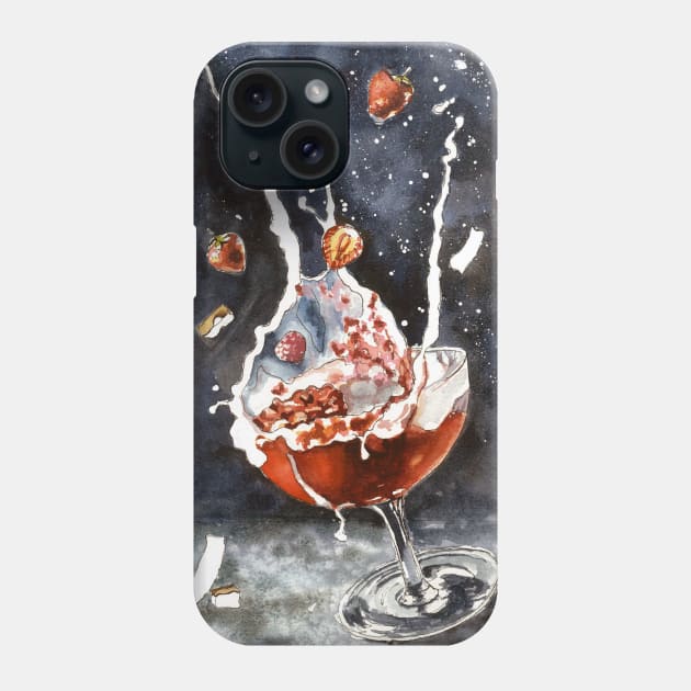 Strawberry cocktail Phone Case by victoriazavyalova_art