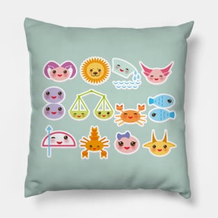 Funny Kawaii zodiac sign Pillow