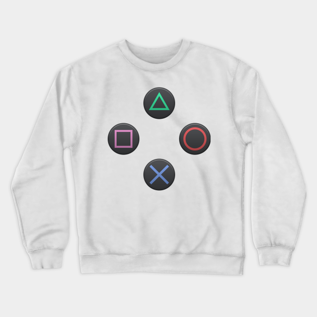 Ps4 Controller Buttons Playstation Crewneck Sweatshirt Teepublic