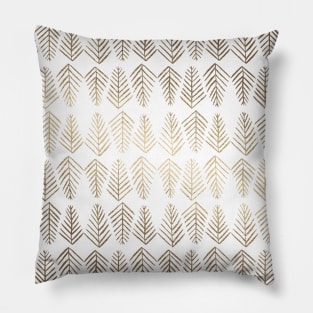 Pine trees pattern  - gold Pillow