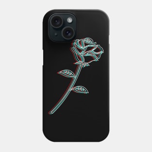 AESTHETIC ROSE CLASSIC 3D GLITCH Phone Case