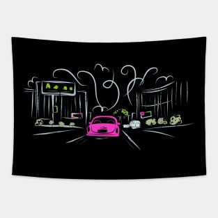 Black car Tapestry