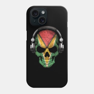 Dark Skull Deejay with Guyanese Flag Phone Case