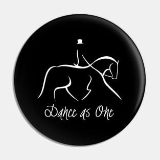 Dance As One Dressage Horse Riding Pin