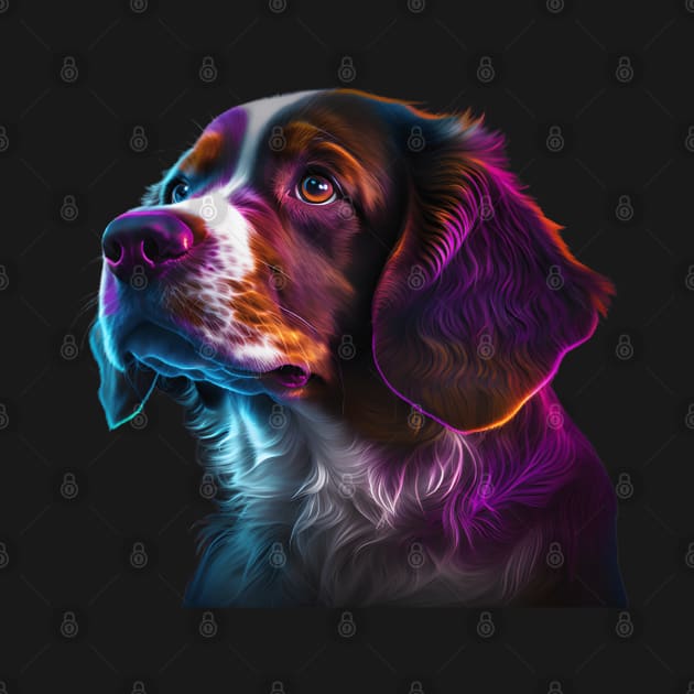 Neon Brittany Dog by Sygluv