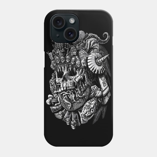 Mictlantecuhtli Phone Case by qetza