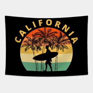 California Surf Retro Vintage Tapestry