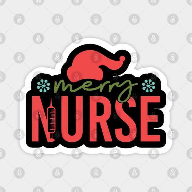 Merry Nurse Magnet by MZeeDesigns