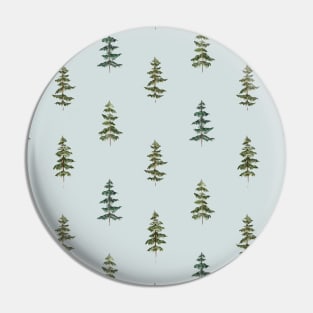 Watercolor Green Pine Trees seamless Pattern Sage Green Pin