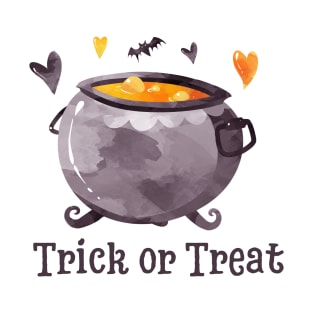 Halloween Gift Cauldron Design Witch Costume Spooky Trick or Treat T-Shirt