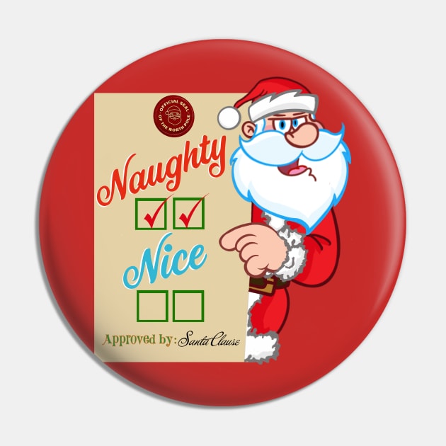 Checked twice NAUGHTY Pin by ART by RAP