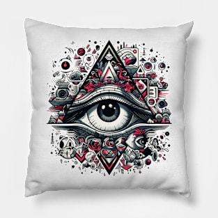 Illuminati pop logo Pillow