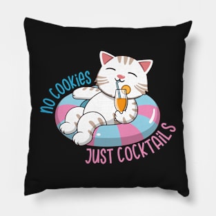 No Cookies Just Cocktails Pillow