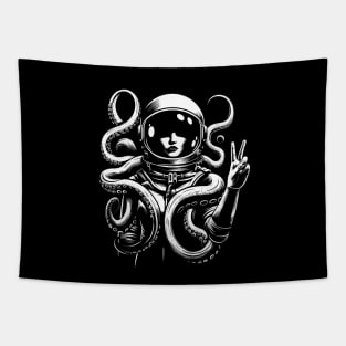 Astronaut Octopus Tapestry