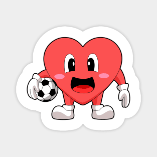 Heart Soccer player Soccer Magnet