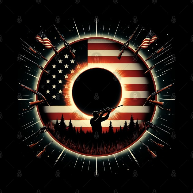 Solar Eclipse 2024 Design Hunting and the American Flag by click2print