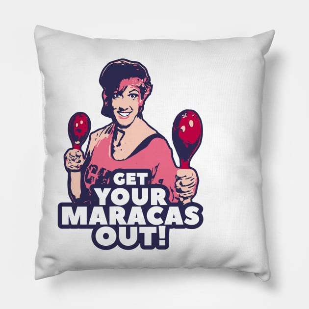 miranda hart - Plunge - maracas Pillow by Naive Rider