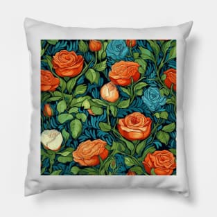 Van Gogh Roses Pattern 2 Pillow