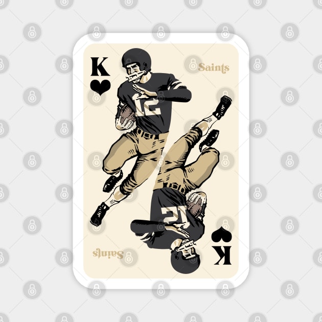 New Orleans Saints King of Hearts Magnet by Rad Love