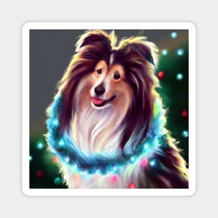 Cute Sheltie Drawing Magnet