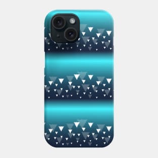 Blue abstract with triangles Phone Case