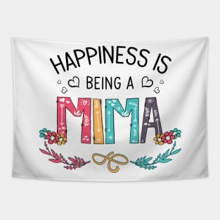 Happiness Is Being A Mima Wildflowers Valentines Mothers Day Tapestry