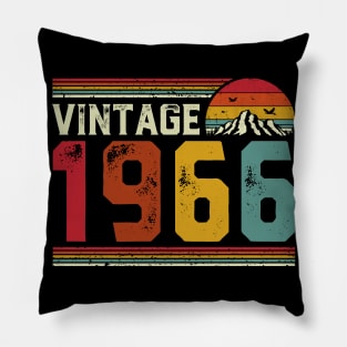 Vintage 1966 Birthday Gift Retro Style Pillow