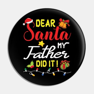 Bell Stars Flowers Christmas Day Dear Santa My Father Did It Pin