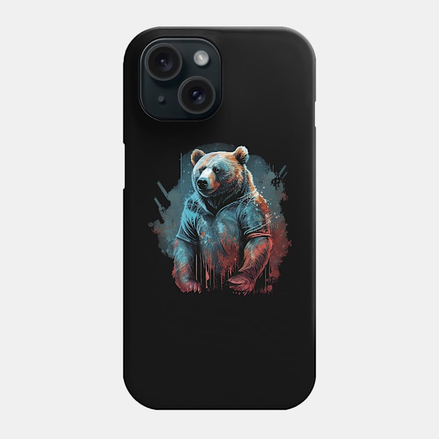 Brown bear Phone Case by GreenMary Design