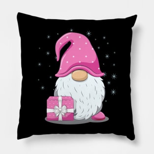 Retro Vintage Pink Santa Claus Christmas Pillow