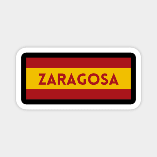 Zaragoza City in Spain Flag Magnet