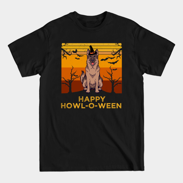 Disover Happy Howl-O-WEEN for a German Shepherd Gshep Dog Owner - Gift - T-Shirt