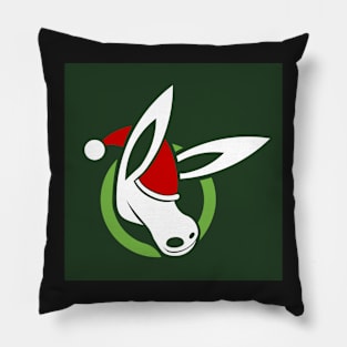 MOULE Head Logo With Santa Hat Pillow
