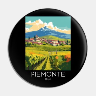 A Pop Art Travel Print of Piemonte - Italy Pin