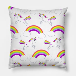 Unicorn rainbow pattern Pillow