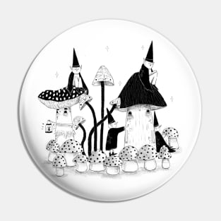 Mushroom Family Pin