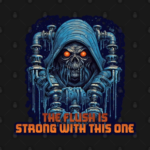 The Flush is Strong With This One - Funny Plumber Design by DanielLiamGill