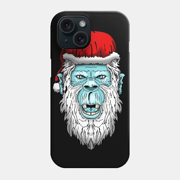 yetti santa Phone Case by crackdesign