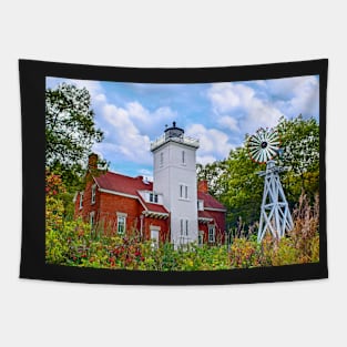 “Forty Mile Point Lighthouse” Tapestry