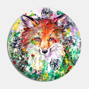 Hide and Seek - Fox painting Pin