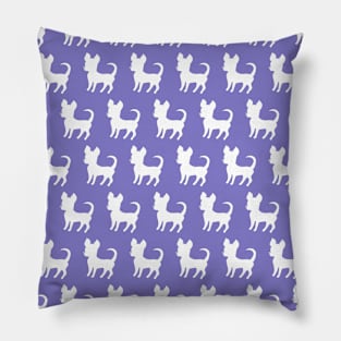 Chihuahua silhouette print (large) lilac Pillow