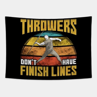 Throwers Don't Have Finish Lines Javelin Throwing Tapestry