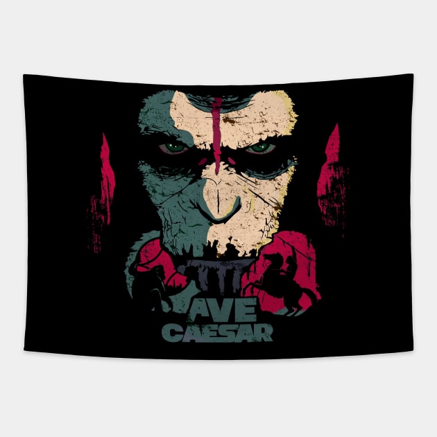 Ape not kill ape... Ave Caesar from Rise of the Planet of the Apes Tapestry by DaveLeonardo