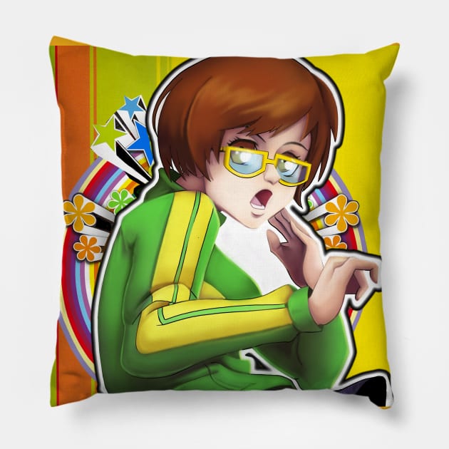 Persona 4 Chie Satonaka Pillow by buffalotrident