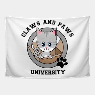 Claws And Paws University Tapestry