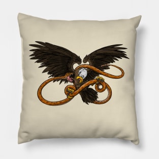 Eagle Vs. Rattlesnake Pillow